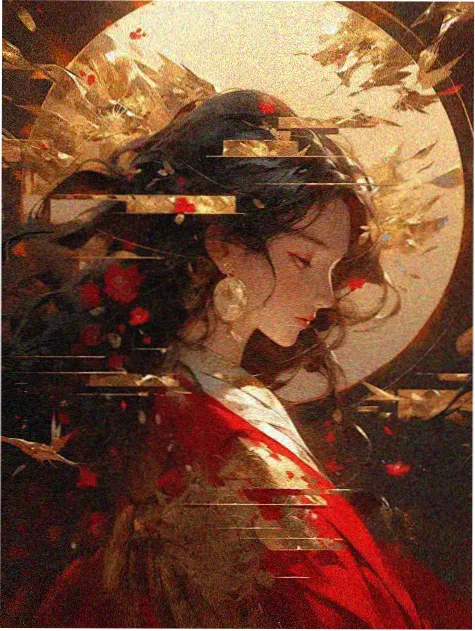 动漫绘画学员作品 图书馆的午后